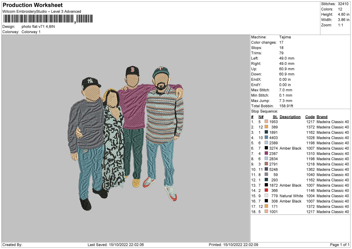 Photoflat V71 Embroidery File 6 sizes