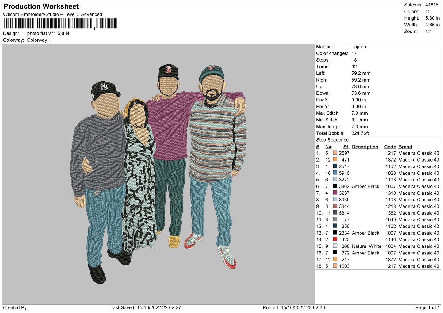 Photoflat V71 Embroidery File 6 sizes