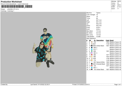 Photoflat V75 Embroidery File 6 sizes