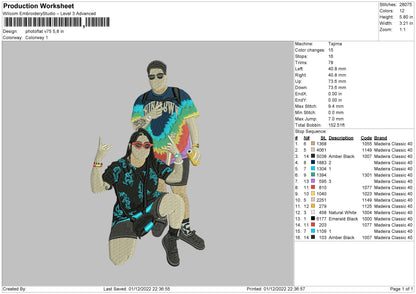 Photoflat V75 Embroidery File 6 sizes