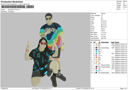 Photoflat V75 Embroidery File 6 sizes