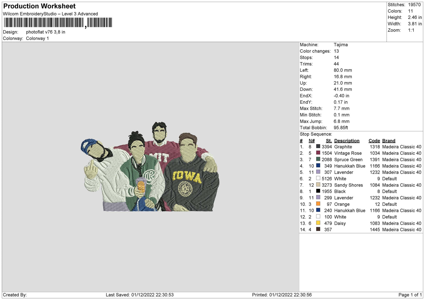 Photoflat V76 Embroidery File 6 sizes