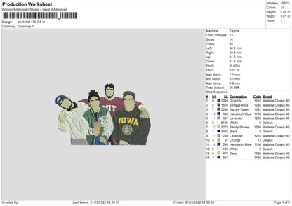 Photoflat V76 Embroidery File 6 sizes