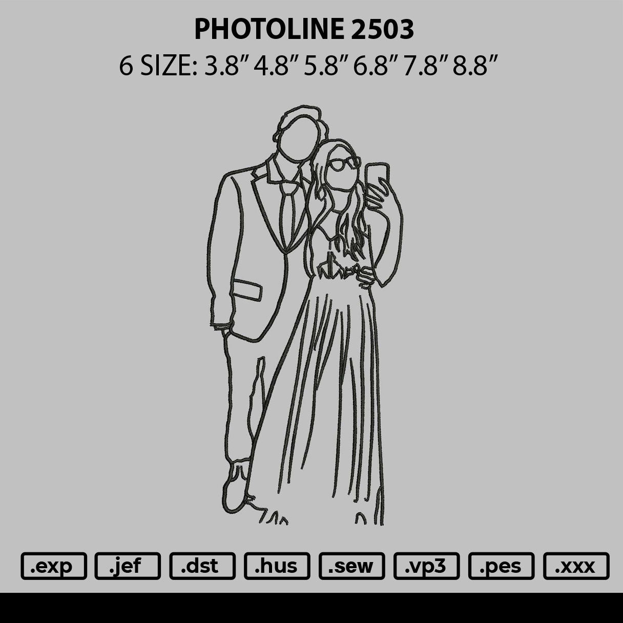 Photoline 2503 Embroidery File 6 sizes
