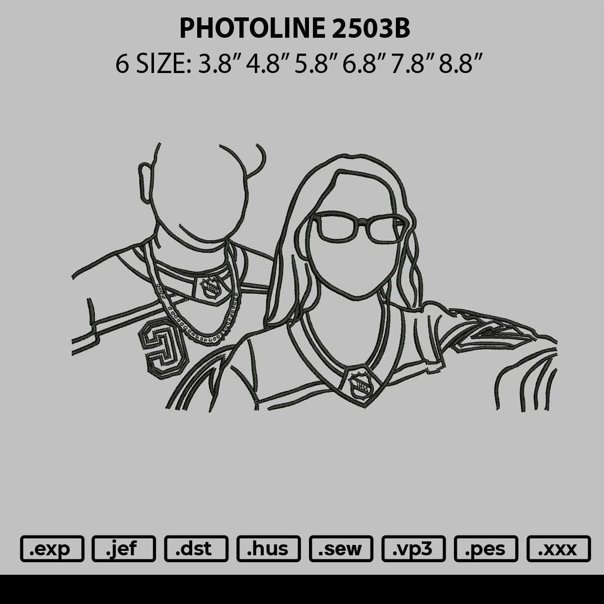 Photoline 2503b Embroidery File 6 sizes