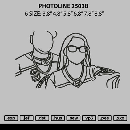 Photoline 2503b Embroidery File 6 sizes