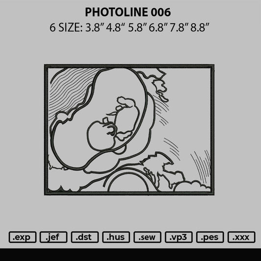 Photoline 006 Embroidery File 6 sizes