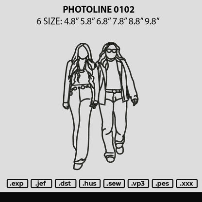 Photoline 0102 Embroidery File 6 sizes