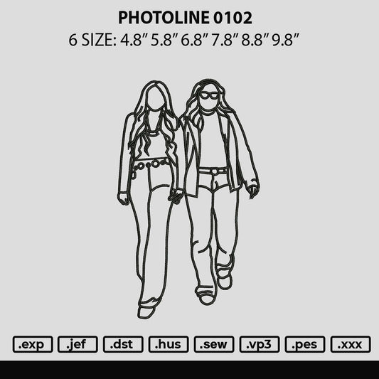 Photoline 0102 Embroidery File 6 sizes