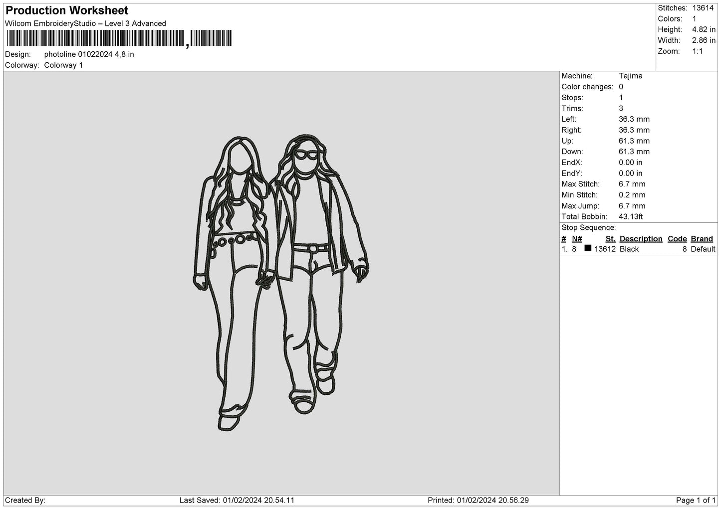 Photoline 0102 Embroidery File 6 sizes