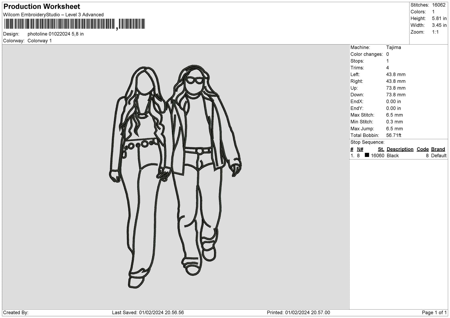Photoline 0102 Embroidery File 6 sizes