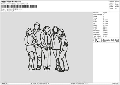 Photoline 0102b Embroidery File 6 sizes