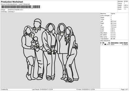 Photoline 0102b Embroidery File 6 sizes
