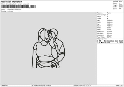 Photoline 0105 Embroidery File 6 sizes