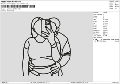Photoline 0105 Embroidery File 6 sizes