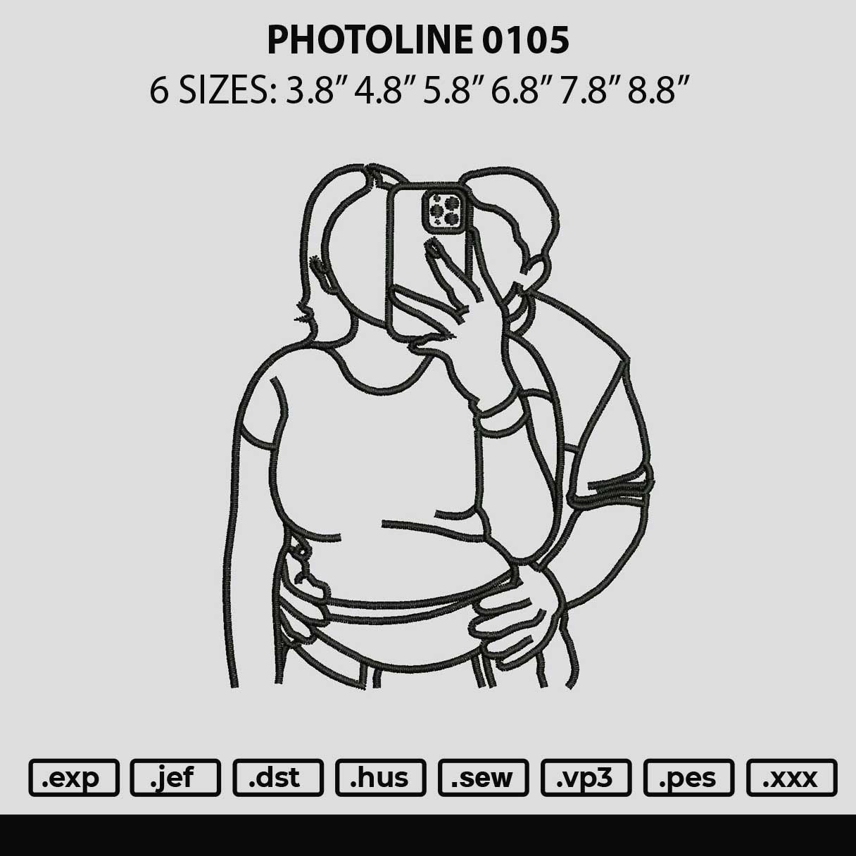 Photoline 0105 Embroidery File 6 sizes