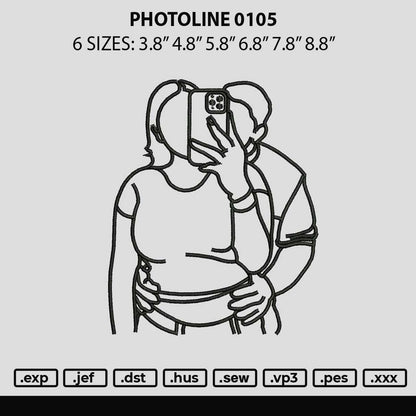 Photoline 0105 Embroidery File 6 sizes