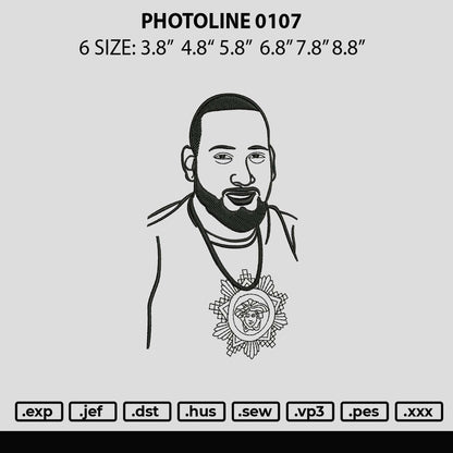 Photoline 0107 Embroidery File 6 sizes
