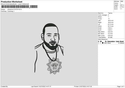 Photoline 0107 Embroidery File 6 sizes