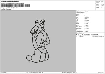 Photoline 0110 Embroidery File 6 sizes