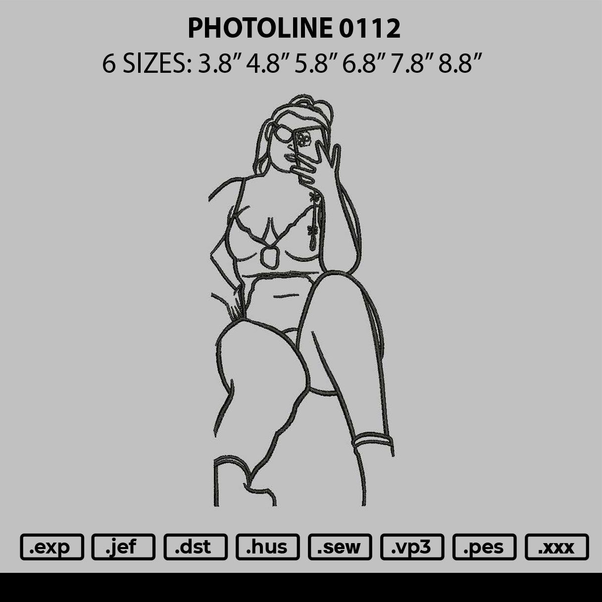 Photoline 0112 Embroidery File 6 sizes