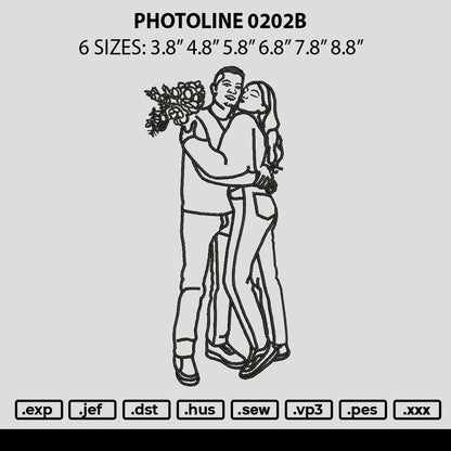 Photoline 0202b Embroidery File 6 sizes