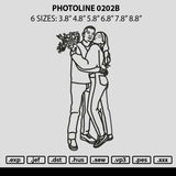 Photoline 0202b Embroidery File 6 sizes