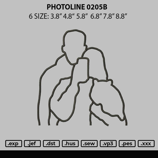 Photoline 0205b Embroidery file 6 sizes