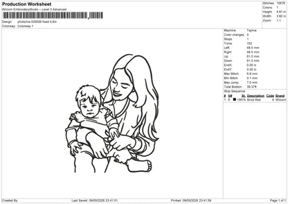 Photoline 020526 Embroidery File 6 sizes
