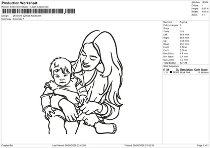 Photoline 020526 Embroidery File 6 sizes