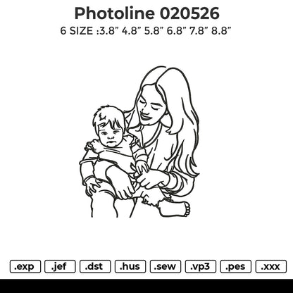 Photoline 020526 Embroidery File 6 sizes