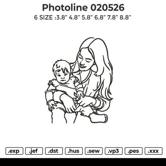 Photoline 020526 Embroidery File 6 sizes