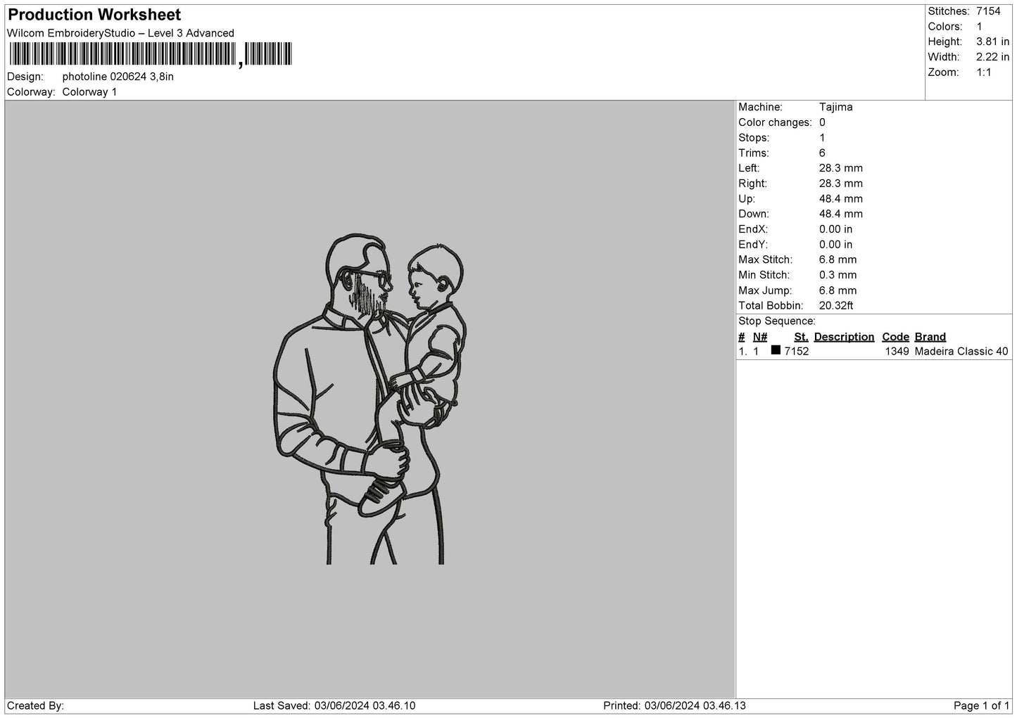 Photoline 0206 Embroidery File 6 sizes