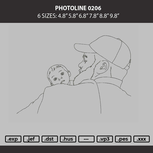 Photoline 0206 Embroidery Machine Design File 6 sizes
