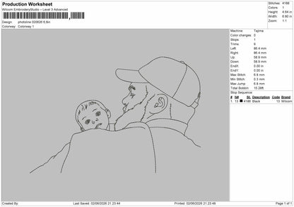 Photoline 0206 Embroidery Machine Design File 6 sizes