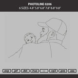 Photoline 0206 Embroidery Machine Design File 6 sizes