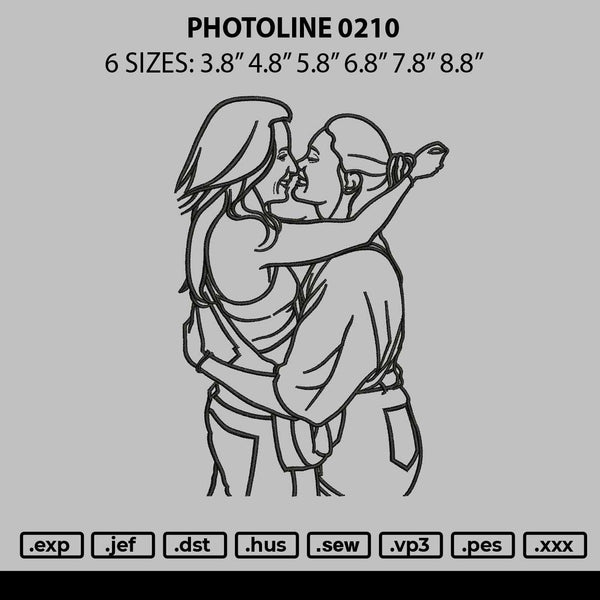 Photoline 0210 Embroidery File 6 sizes