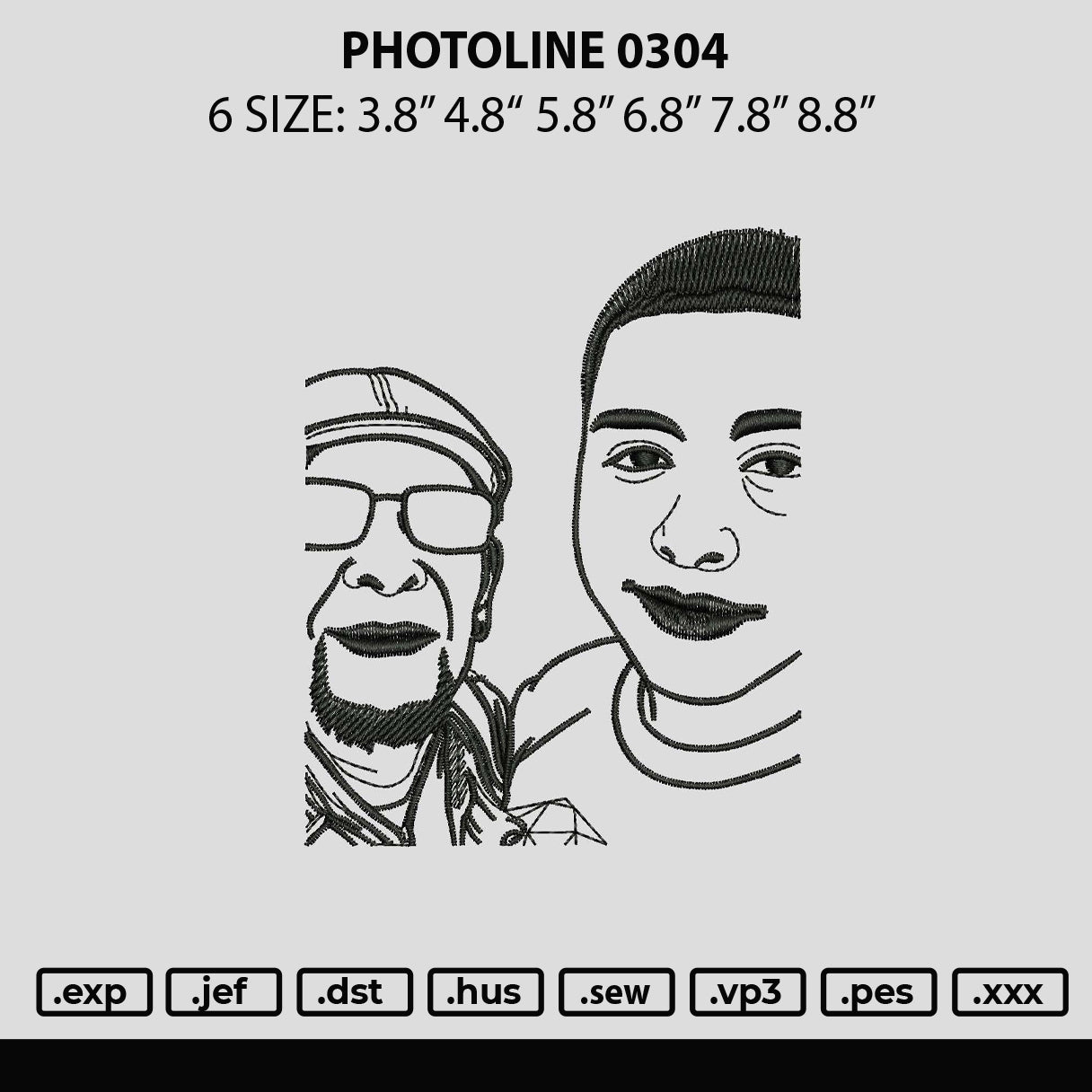 Photoembro 0304 Embroidery File 6 sizes