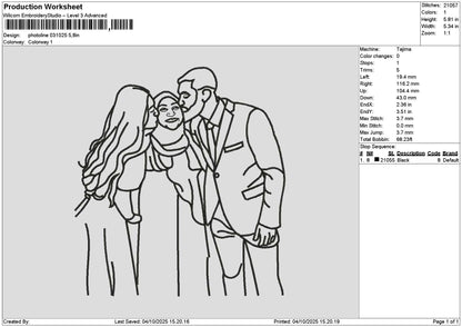 Photoline 0310 Embroidery File 6 sizes