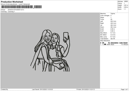 Outline 0312 Embroidery File 6 sizes