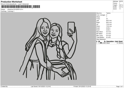 Outline 0312 Embroidery File 6 sizes