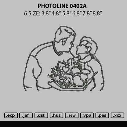 Photoline 0402a Embroidery File 6 sizes