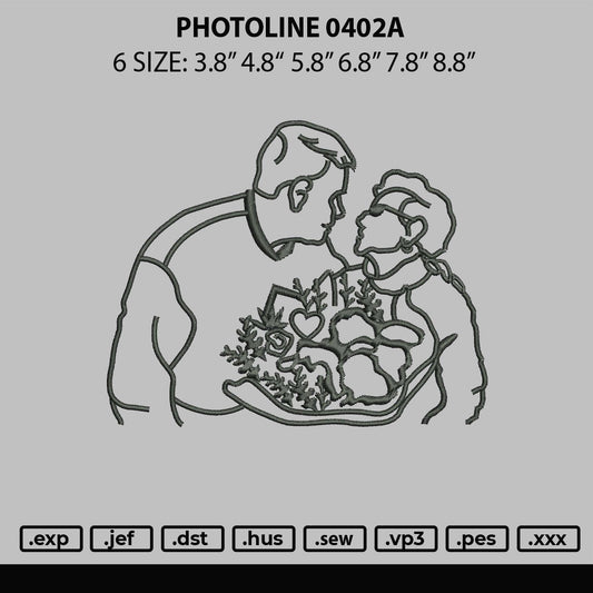 Photoline 0402a Embroidery File 6 sizes