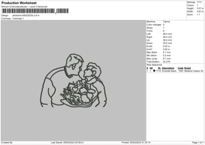 Photoline 0402a Embroidery File 6 sizes