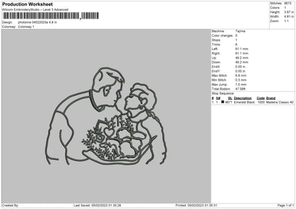 Photoline 0402a Embroidery File 6 sizes