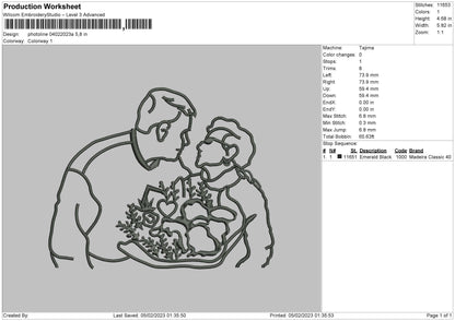 Photoline 0402a Embroidery File 6 sizes