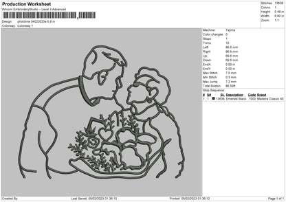 Photoline 0402a Embroidery File 6 sizes