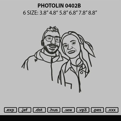Photoline 0402b Embroidery File 6 sizes