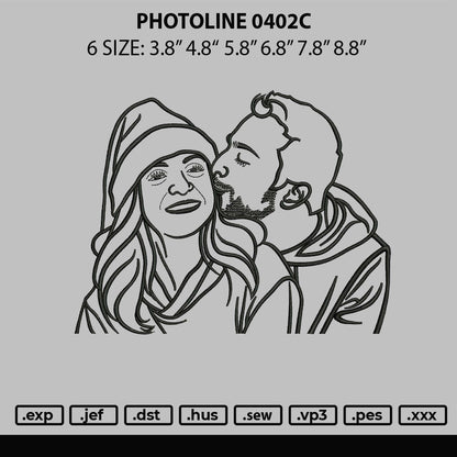 Photoline 0402c Embroidery File 6 sizes