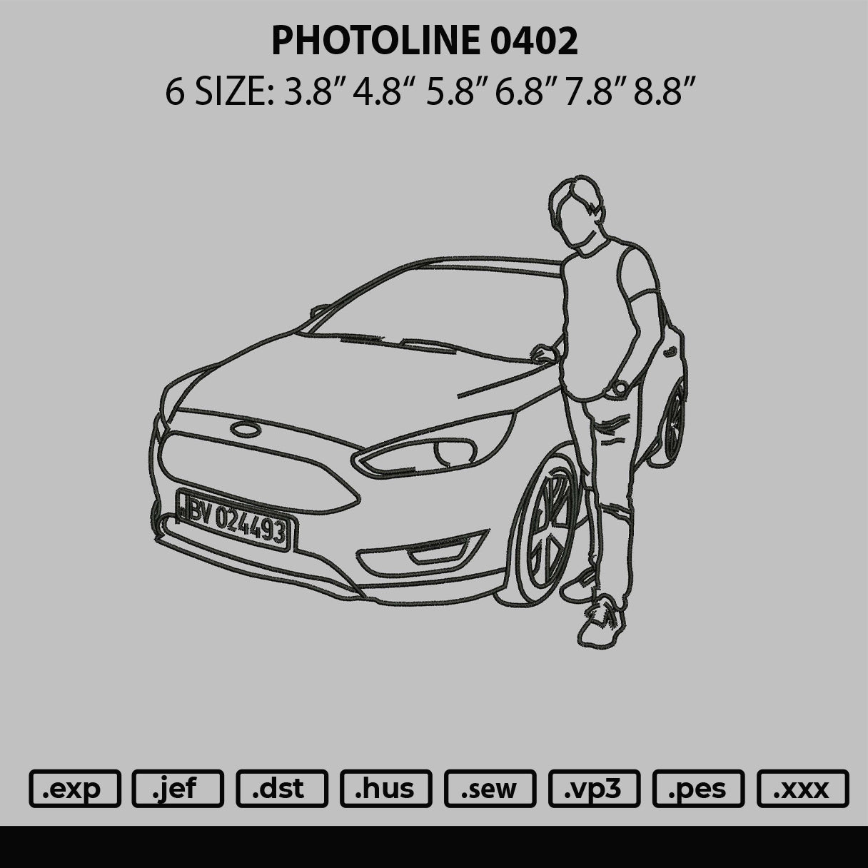 Photoline 0402 Embroidery File 6 sizes